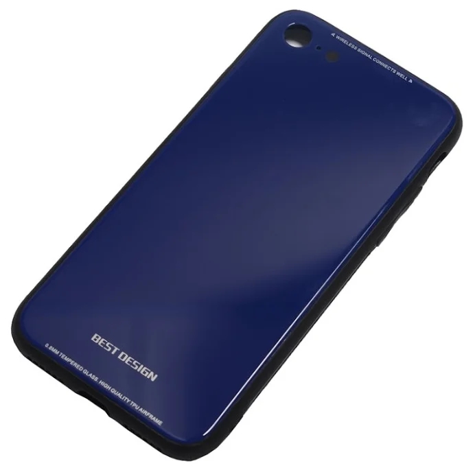 фото Чехол tfn для iphone 8/7 glass blue