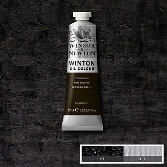 фото Масляная краска winsor&newton winton черный слоновая кость 37 мл