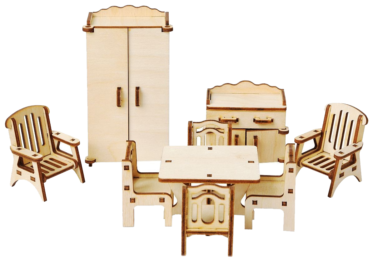 Мебель для кукол Polly Зал 1460961 мебель для кукол астра металлический стол с зонтиком и двумя стульями kb4243