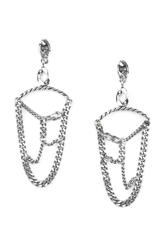 

Серьги женские ORI TAO OT-12-29062 серебристые, OT-12-29062