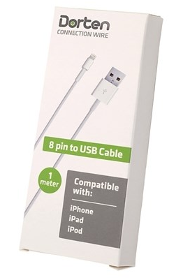 фото Кабель dorten 8 pin to usb cable 1 м green