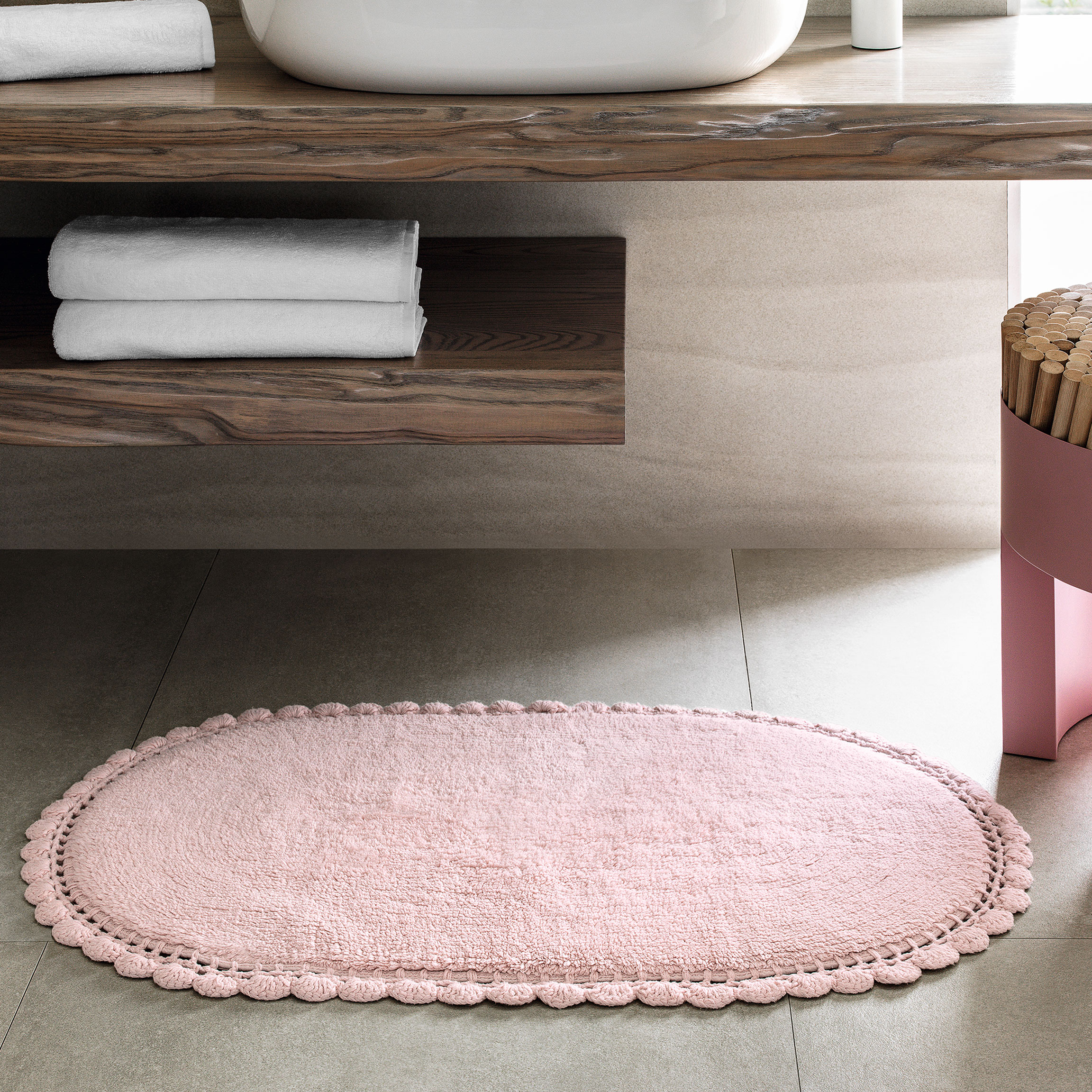 фото Коврик для ванной togas дорис цвет: розовый (60х90 см)