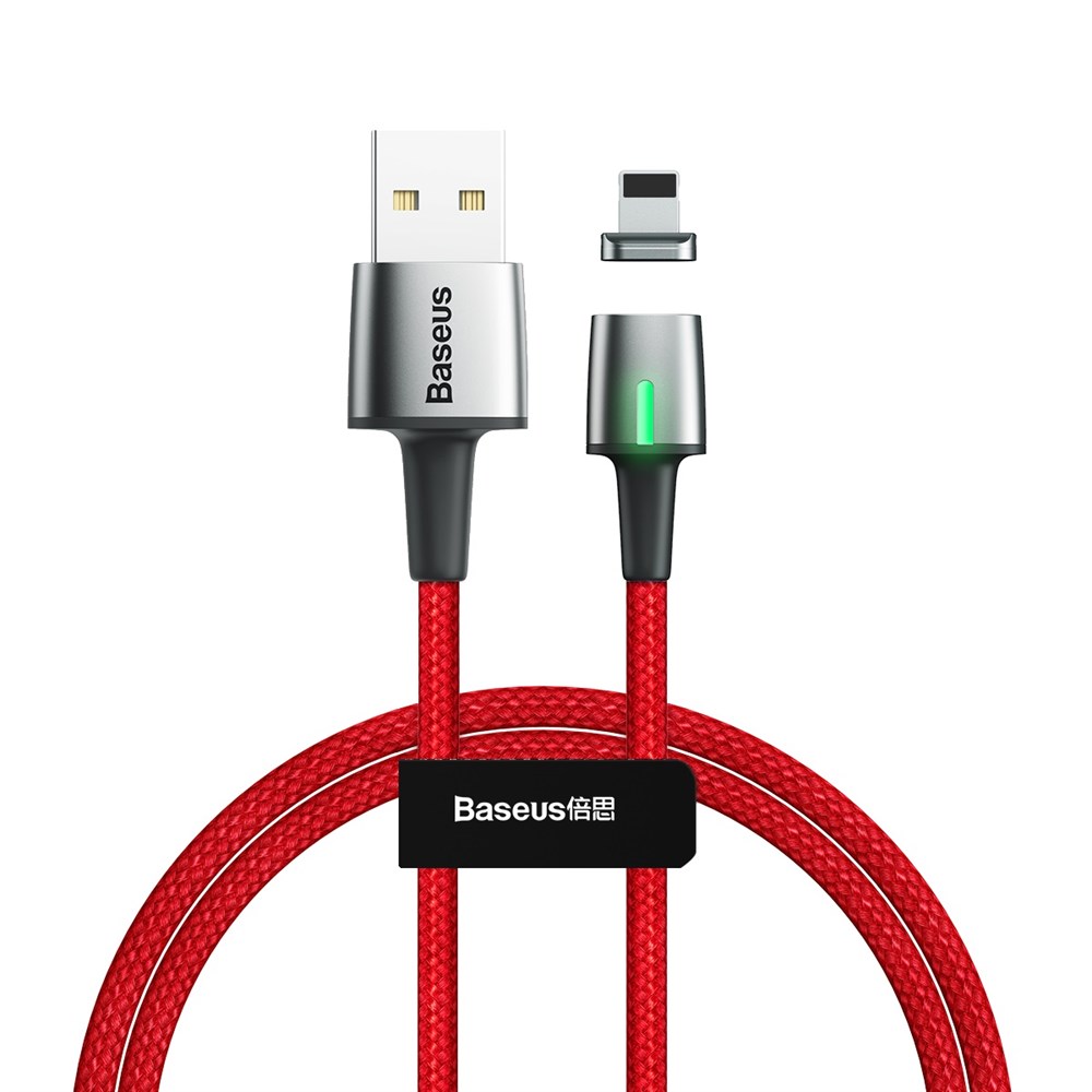 фото Кабель baseus zinc magnetic cable lightning 1m calxc-a09 red