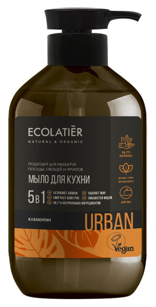 фото Кухонное жидкое мыло для рук ecolatier urban клементин 600 мл