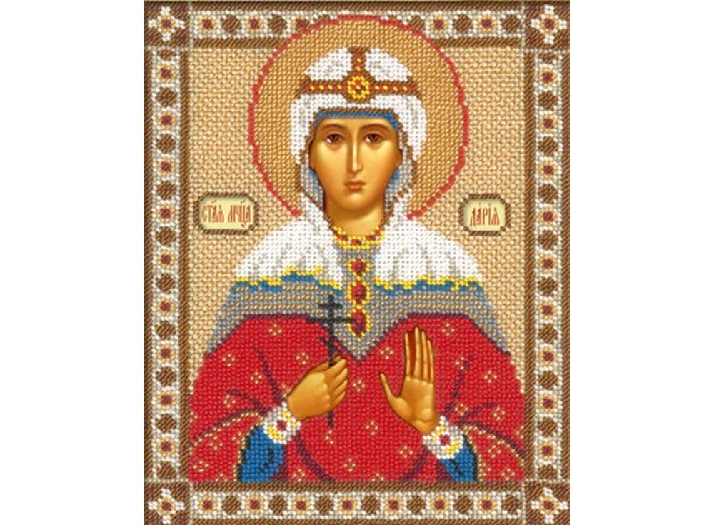 фото Набор вышивки бисером русская искусница святая дарья