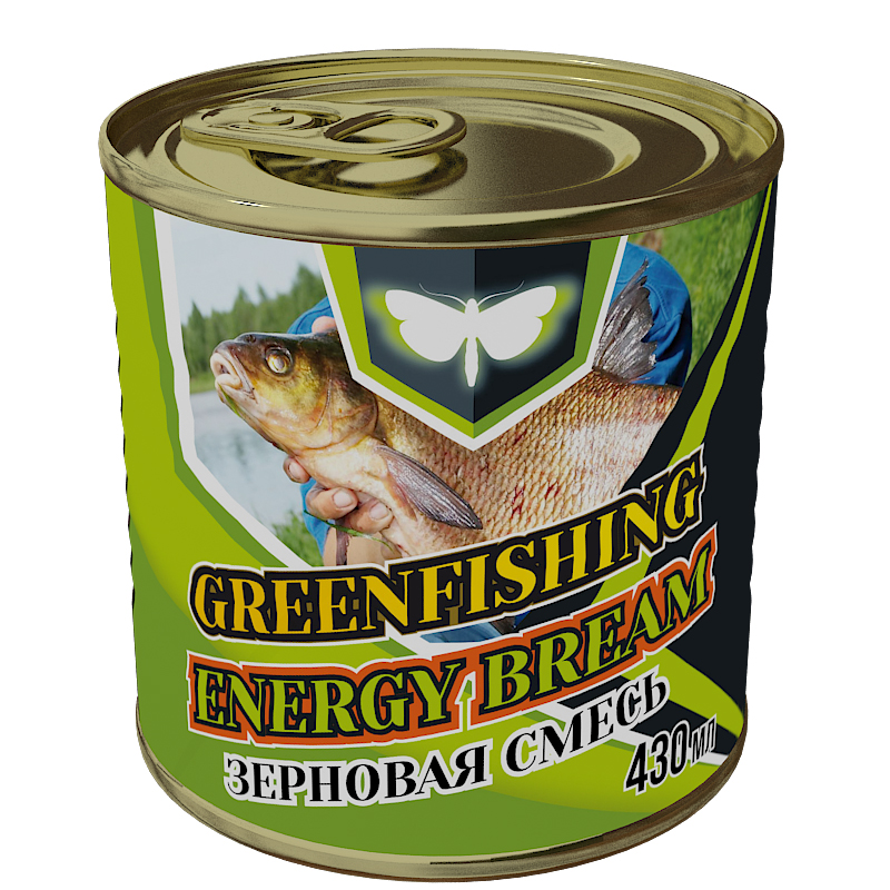 фото Зерновая смесь green fishing energy bream 430 мл, сладкий