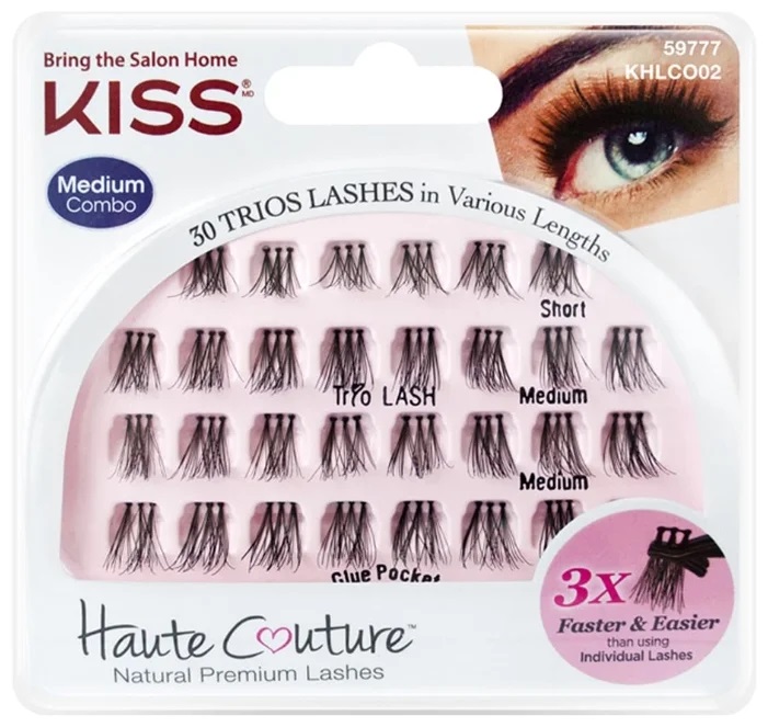 фото Накладные ресницы kiss haute couture trio lashes 30 шт 12-575