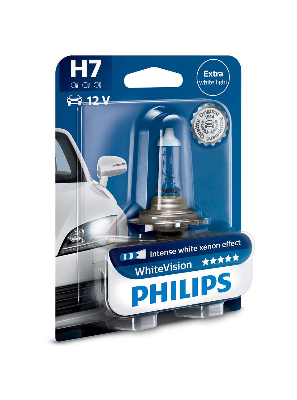 фото Лампа h7 whitevision ultra, 1шт в блистере philips арт. 12972wvub1