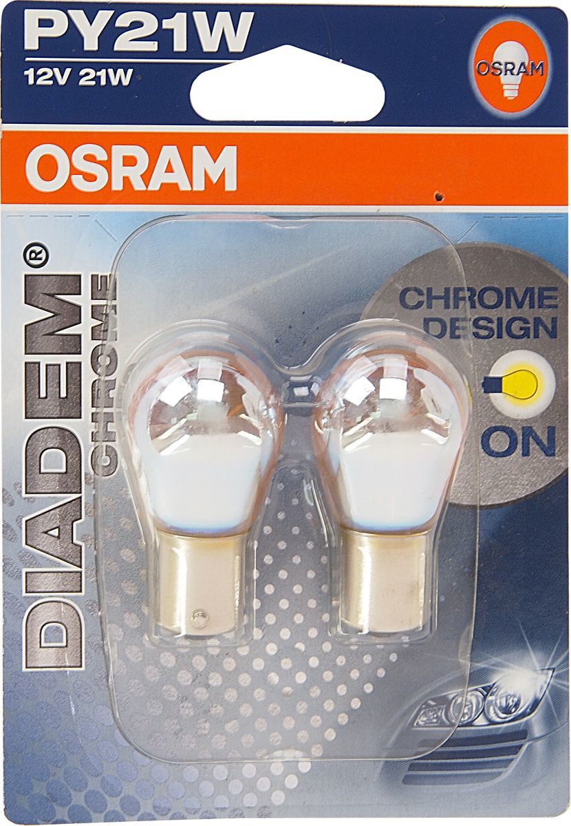 фото 12v (21w) лампа diadem chrome 2шт. в блистере osram арт. 7507dc-02b