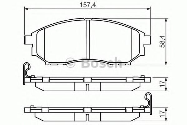 

Комплект тормозных колодок BOSCH 0986494295