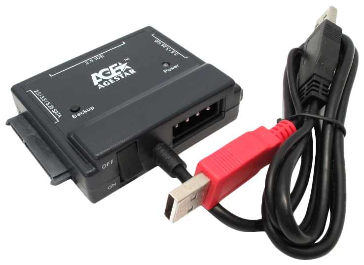 

Адаптер Agestar 2xUSB A-SATA 7+15 pin/IDE/Molex, M-F Black (FUBCP), FUBCP
