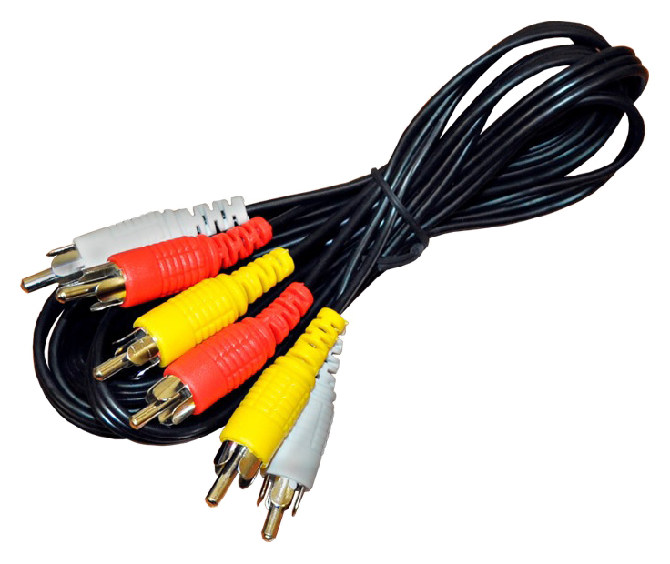 Кабель Rexant 3RCA - 3RCA 1,2м Black (17-0202-8)