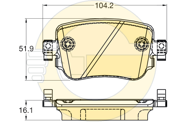 

Комплект тормозных колодок Girling 6120421