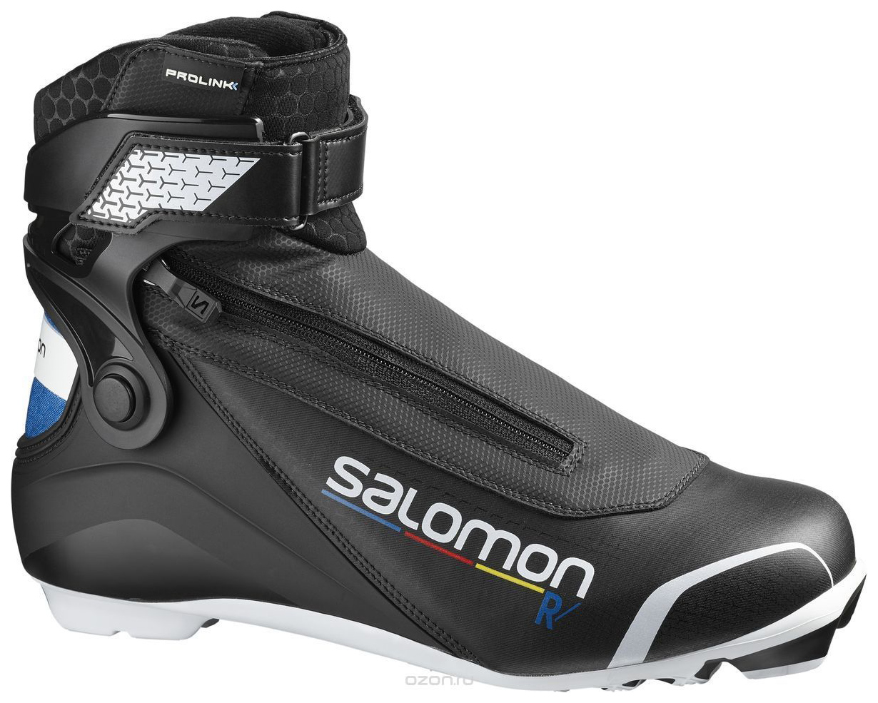 фото Ботинки для беговых лыж salomon r/prolink 2019, black/blue/white, 43