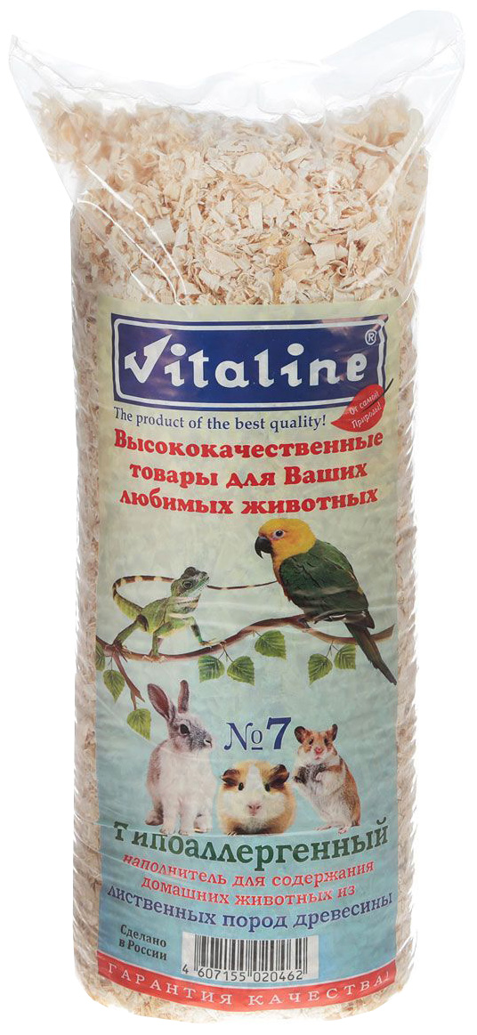 

Наполнитель для грызунов Vitaline Гипоаллергенный, впитывающий, 600 гр