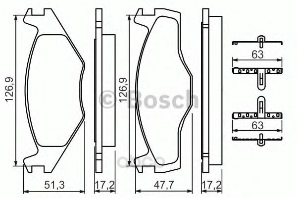 

Тормозные колодки Bosch передние 986494057