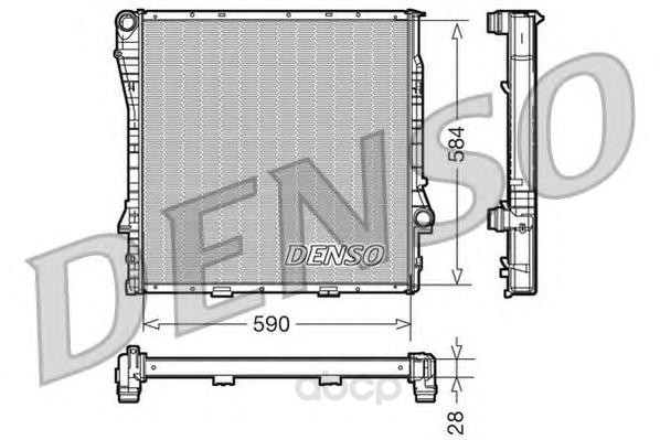 

Радиатор 590x584 Denso DRM05116