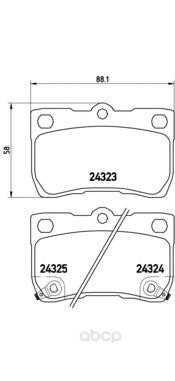 

Тормозные колодки brembo задние с датчиком P83073