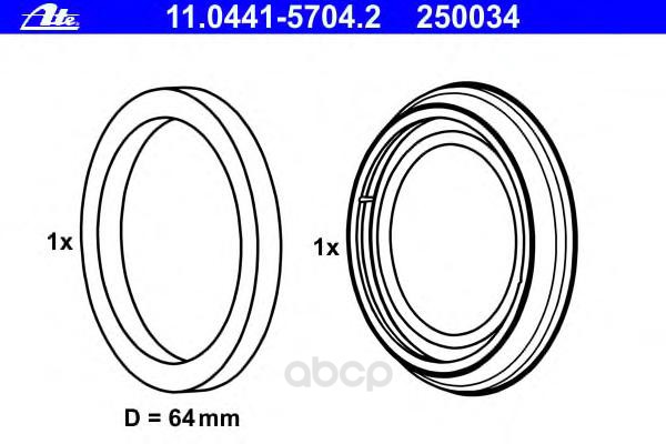 фото Ремкомплект диска ate для audi 100 90-94, a4 95-04, a6 94-97/volkswagen passat 11044157042