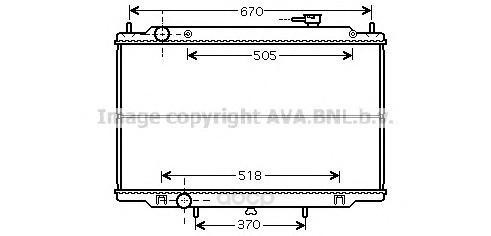 

Радиатор охлаждения двигателя Ava DN2302