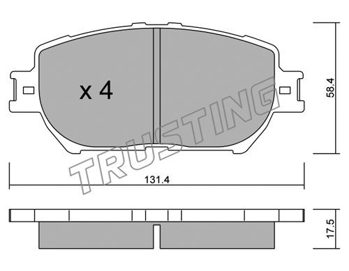 

Тормозные колодки TRUSTING дисковые 7670