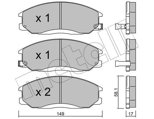 

Тормозные колодки METELLI дисковые 2203640