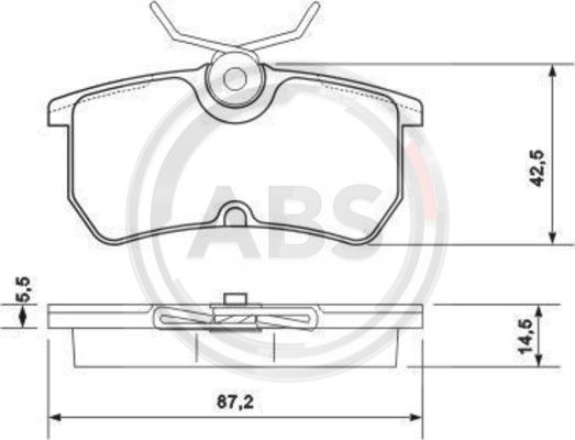 

Тормозные колодки дисковые ABS 37101