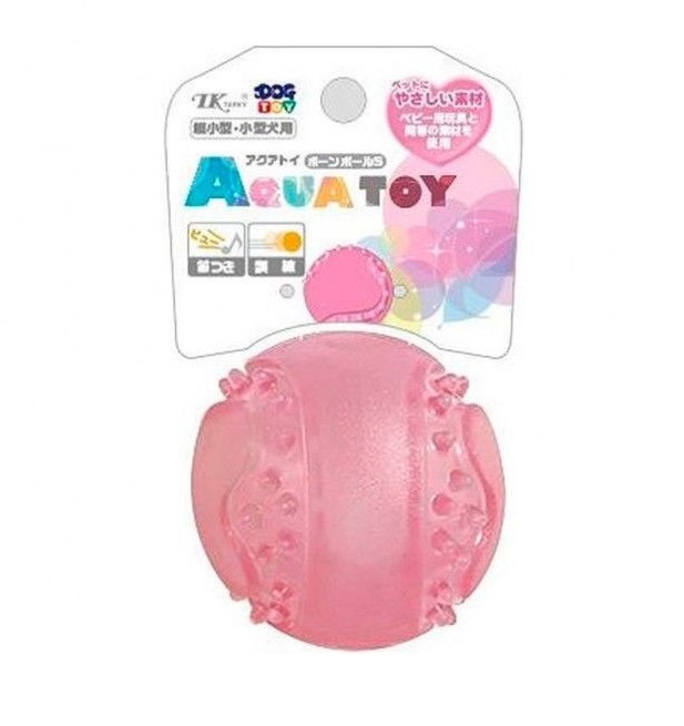 Мяч для собак Tarky акватой с усиленным отскоком, розовый, 6,5 см