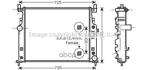 

Радиатор системы охлаждения AVA QUALITY COOLING MS2458