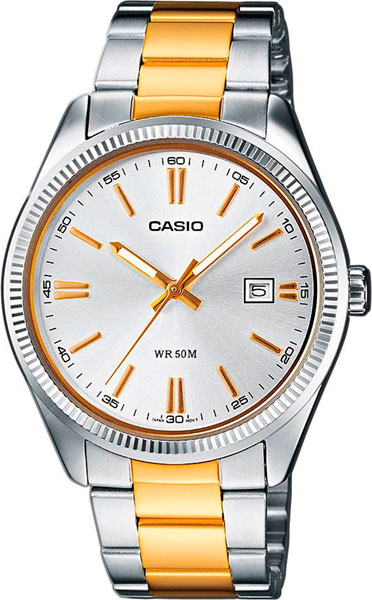 фото Наручные часы кварцевые мужские casio collection mtp-1302psg-7a