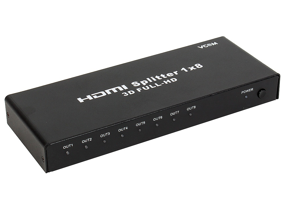 

Разветвитель HDMI VCOM Spliitter 3D Full-HD 1,4v HDP108
