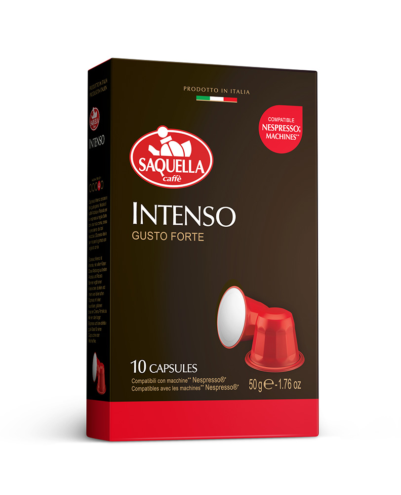 Капсулы Saquella bar Italia Intenso для кофемашин Nespresso 10 капсул