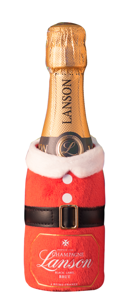 

Шампанское Champagne Lanson Black Label Brut in pouch Santa Claus