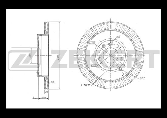 фото Тормозной диск zekkert bs-5046