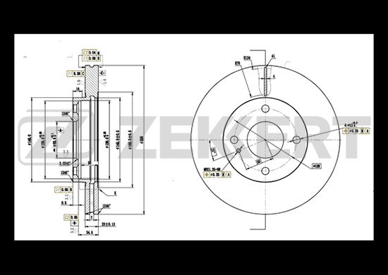 фото Тормозной диск zekkert bs-5312