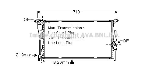 

Радиатор охлаждения двигателя AVA QUALITY COOLING BW2293