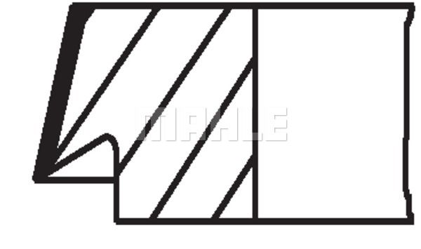 

Комплект поршневых колец MAHLE 004 26 N0