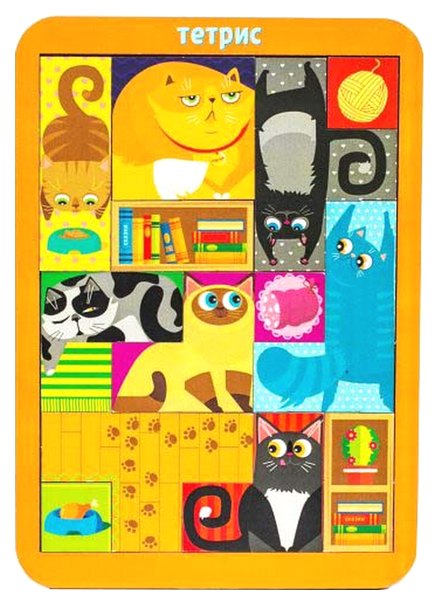 

Рамка-вкладыш WoodLandToys Тетрис большой Коты 65102