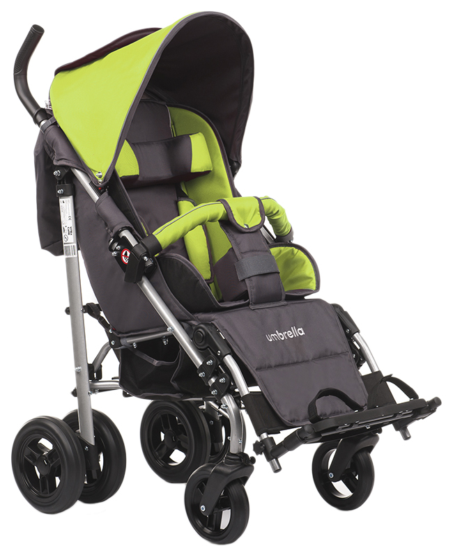 Кресло-коляска Meyra Umbrella new для детей ДЦП зеленый-серый пневматические