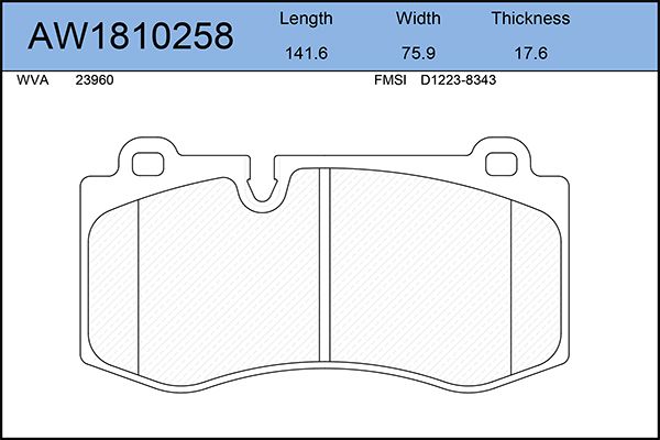 Тормозные колодки AywiParts дисковые AW1810258