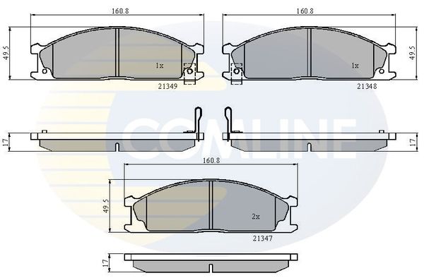 

Тормозные колодки COMLINE дисковые CBP3863