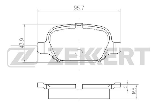 

Тормозные колодки ZEKKERT дисковые BS-2464