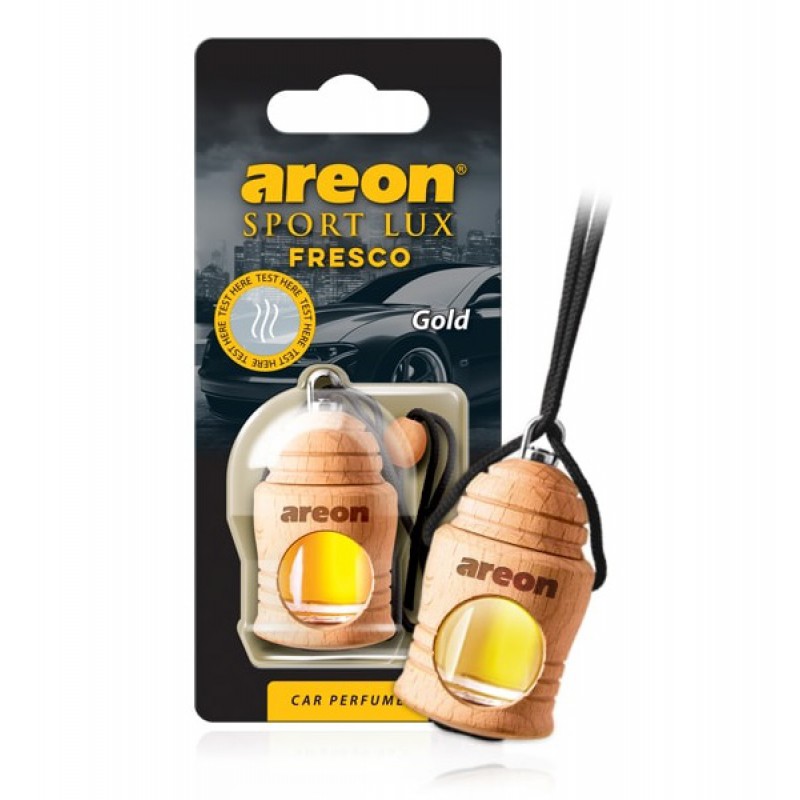 фото Автомобильный ароматизатор areon fresco sport lux fsl01 (704-051-l01), gold, золото