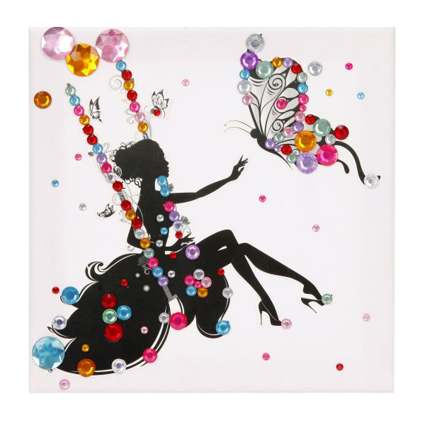 Набор для творчества Алмазная картина «Принцесса на качелях», 20x20 см 95465 Color Puppy