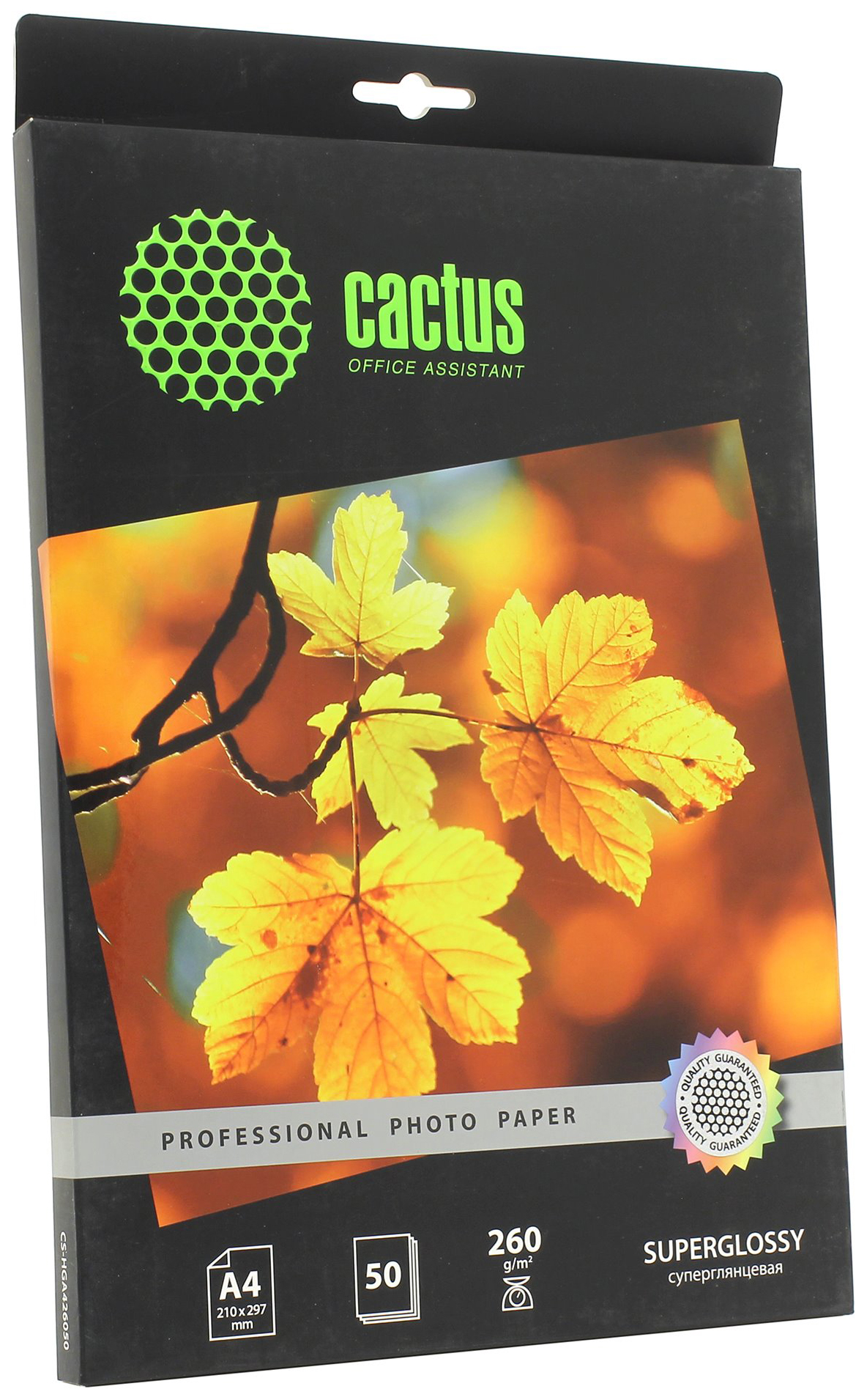 

Фотобумага для принтера Cactus CS-HGA426050A4 Prof 260г/кв.м глянцевое покрытие 50 л, Белый, cS-HGA426050