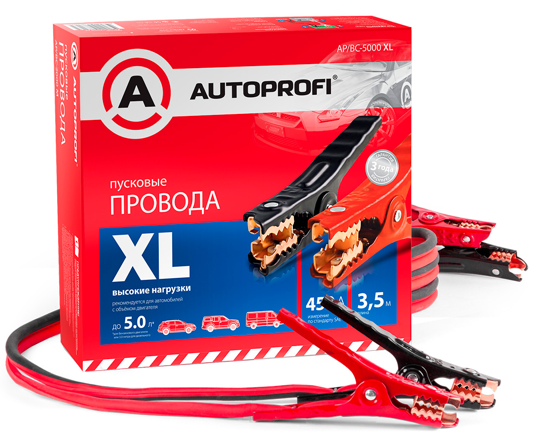 фото Провода пусковые autoprofi 3.5м 450а ap/bc - 5000 xl