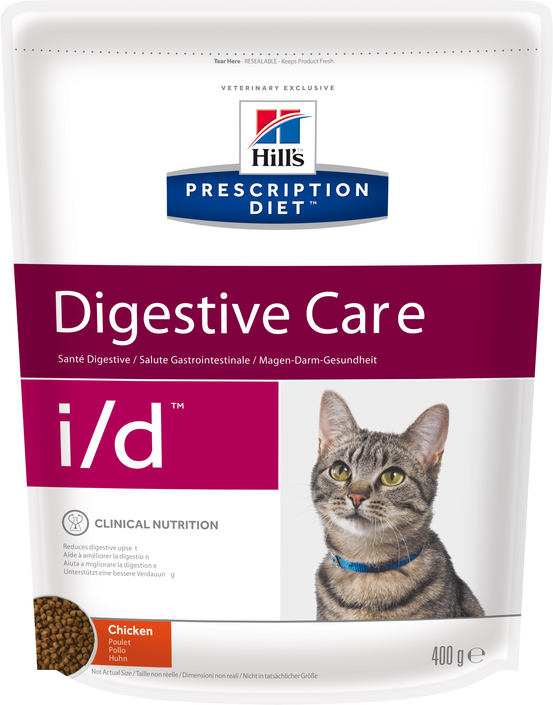Сухой корм для кошек Hill's Prescription Diet Degistive Care, при патологии ЖКТ, 0,4кг