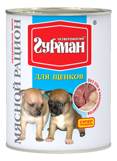 

Консервы для щенков Четвероногий Гурман Мясной рацион, мясо, 6шт по 850г, Мясной рацион