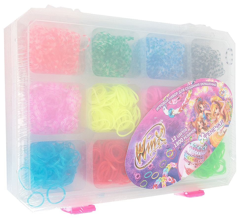 

Плетение из резинок 1toy Winx Фенечки №3 12 цветов 1800 резинок Т58314, Winx №3 Фенечки
