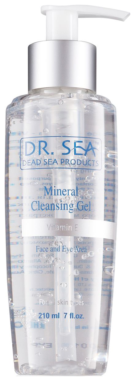 Купить Очищающий минеральный гель для лица и глаз DR SEA с витамином Е, 210 мл, Dr. Sea